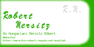 robert mersitz business card